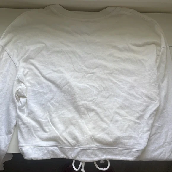 Aritzia/Wilfred White Longsleeve Tie Up Bottom Shirt - Picture 5 of 5